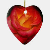 Fiery Red Rose Keramisch Ornament (Rechts)