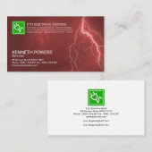 Fiery Red Sky Illuminining Lightnings Electricia Visitekaartje (Voorkant / Achterkant)