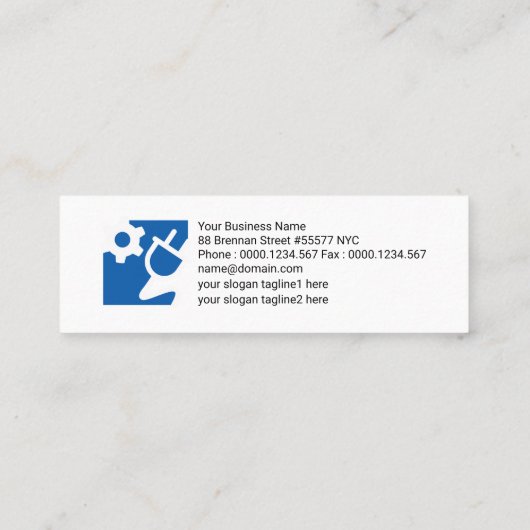 Fiery Red Sky Lightning Electricia Mini Visitekaartje (Achterkant)