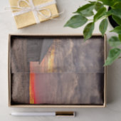 Fiery Red Sunrise die een geïsoleerde schuur achte Tissuepapier (Geschenk)