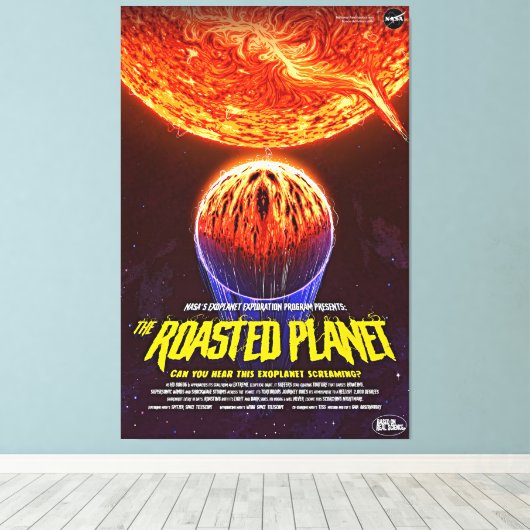 Fiery Red Terrifying Planet Canvas Afdruk (Insitu (Houten vloer))