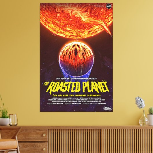 Fiery Red Terrifying Planet Canvas Afdruk (Insitu (Woonkamer))