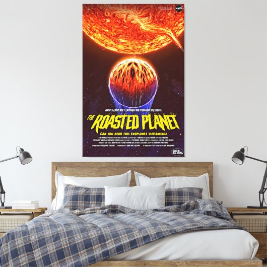 Fiery Red Terrifying Planet Canvas Afdruk (Insitu (Slaapkamer))
