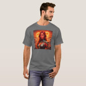Fiery Redhead on a burning planet! T-shirt (Voorkant volledig)