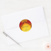 Fiery rood goud koninklijke indiase arabische part ronde sticker (Envelop)