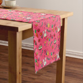 Fiery Roos Easter Pattern Table Runner Korte Tafelloper (Voorbeeld)