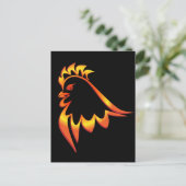 Fiery Rooster Briefkaart (Staand voorkant)