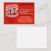 Fiery Salsa Dance Party Uitnodiging – Red Hot Nigh Informatiekaartje (Voorkant / Achterkant)