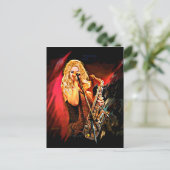 Fiery Saxophone Player Briefkaart (Staand voorkant)