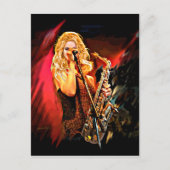 Fiery Saxophone Player Briefkaart (Voorkant)