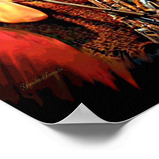 Fiery Saxophone Player Poster (Hoek)