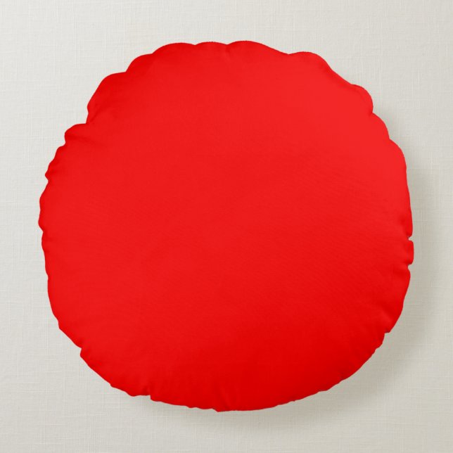 Fiery Scarlet Red Palette Rond Kussen (Voorkant)