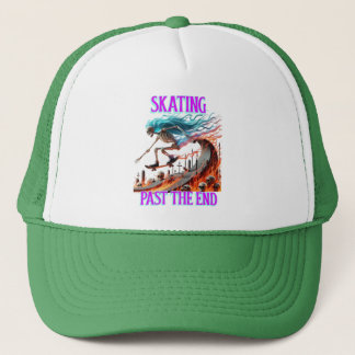 Fiery schaatskelet een dodendevotie rit trucker pet