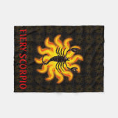 Fiery Scorpio Fleece Deken (Voorkant (Horizontaal))