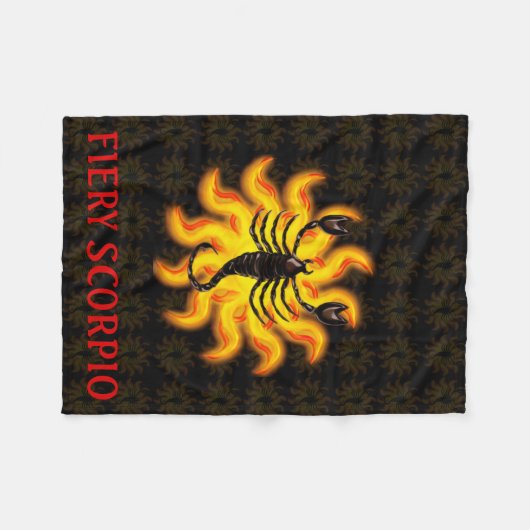 Fiery Scorpio Fleece Deken (Voorkant (Horizontaal))