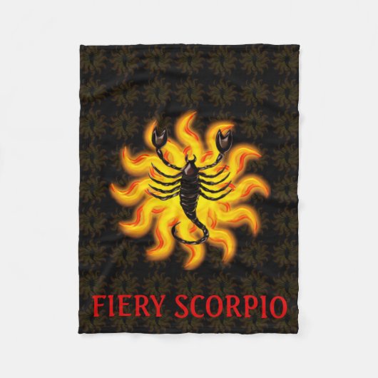 Fiery Scorpio Fleece Deken (Voorkant)