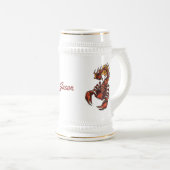 Fiery Scorpion Stein Bierpul (Voorkant rechts)
