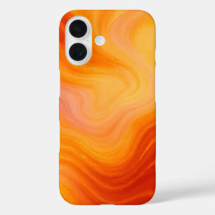 Fiery Sinaasappel Goud Marmeren iPhone / iPad case