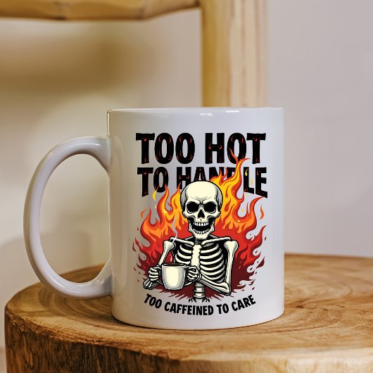 Fiery Skeleton Coffee Mok