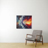 Fiery Sky and Roaring Zee – Dynamic Seascape Art Wandkleed (In Situ (horizontaal))
