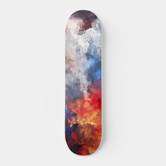 Fiery Sky Storm Abstract Skateboard (Voorkant)