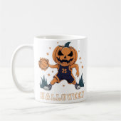 Fiery Slam Dunk van Jack-o'-Lantern: Halloween Nig Koffiemok (Links)
