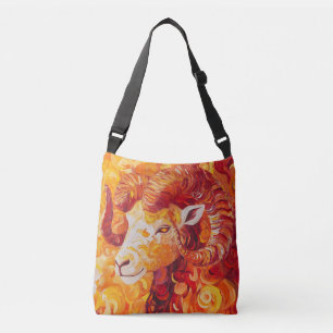 Fiery Solar Capricorn Spirit Crossbody Tas