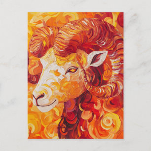 Fiery Solar Capricorn Spirit Feestdagenkaart