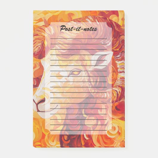 Fiery Solar Capricorn Spirit Post-it® Notes (Voorkant)