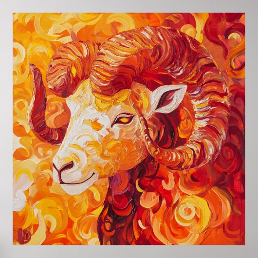 Fiery Solar Capricorn Spirit Poster (Voorkant)
