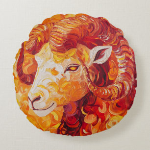 Fiery Solar Capricorn Spirit Rond Kussen