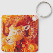 Fiery Solar Capricorn Spirit Sleutelhanger (Achterkant)