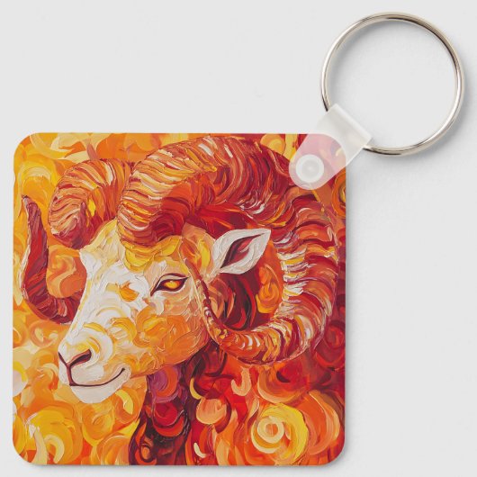 Fiery Solar Capricorn Spirit Sleutelhanger (Achterkant)