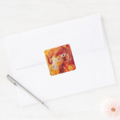 Fiery Solar Capricorn Spirit Vierkante Sticker (Envelop)