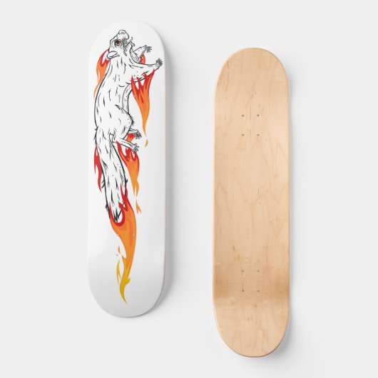 Fiery Speedy Squirrel Skateboard Deck (Voorkant)