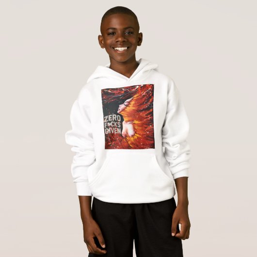 Fiery Spirit" Boys' Hoodie (Voorkant volledig)