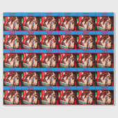 Fiery Steed Carrousel Paard gepersonaliseerd Cadeaupapier (Vlak)