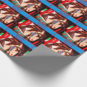 Fiery Steed Carrousel Paard gepersonaliseerd Cadeaupapier (Hoek)