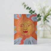 Fiery Sun Flat Briefkaart (Staand voorkant)