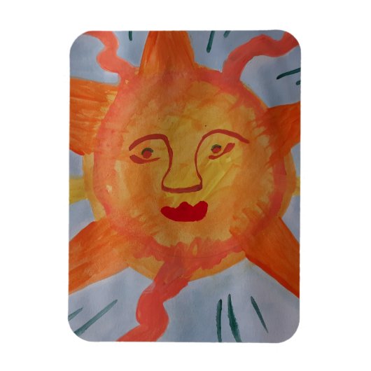 Fiery Sun Flexible Photo Magnet Magneet (Verticaal)