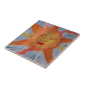 Fiery Sun-keramische Tegel Tegeltje (Zijkant)