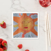 Fiery Sun Paper Napkins Servet (Insitu)
