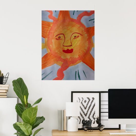 Fiery Sun Poster (Thuiskantoor)