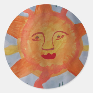 Fiery Sun Sticker
