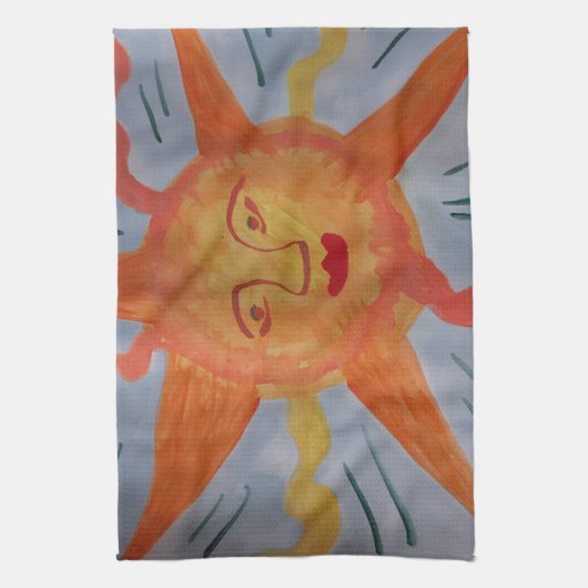 Fiery Sun Tea Towel Theedoek (Verticaal)