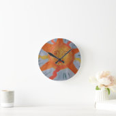 Fiery Sun Wall Clock Ronde Klok (Huis)