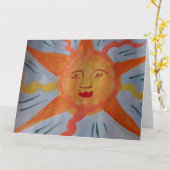 Fiery Sun Wenskaart Kaart (Gele Bloem)