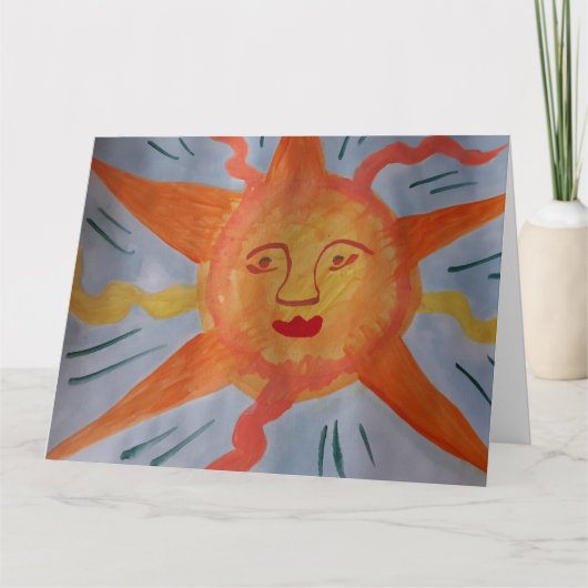 Fiery Sun Wenskaart Kaart (Voorkant)