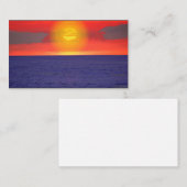 Fiery Sunrise over water Visitekaartje (Voorkant / Achterkant)