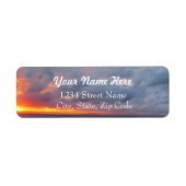 Fiery Sunset Adresetiketten Etiket (Voorkant)